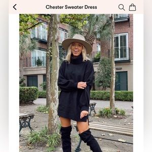 Show Me Your Mumu Chester Sweater Dress - Black Size 1X